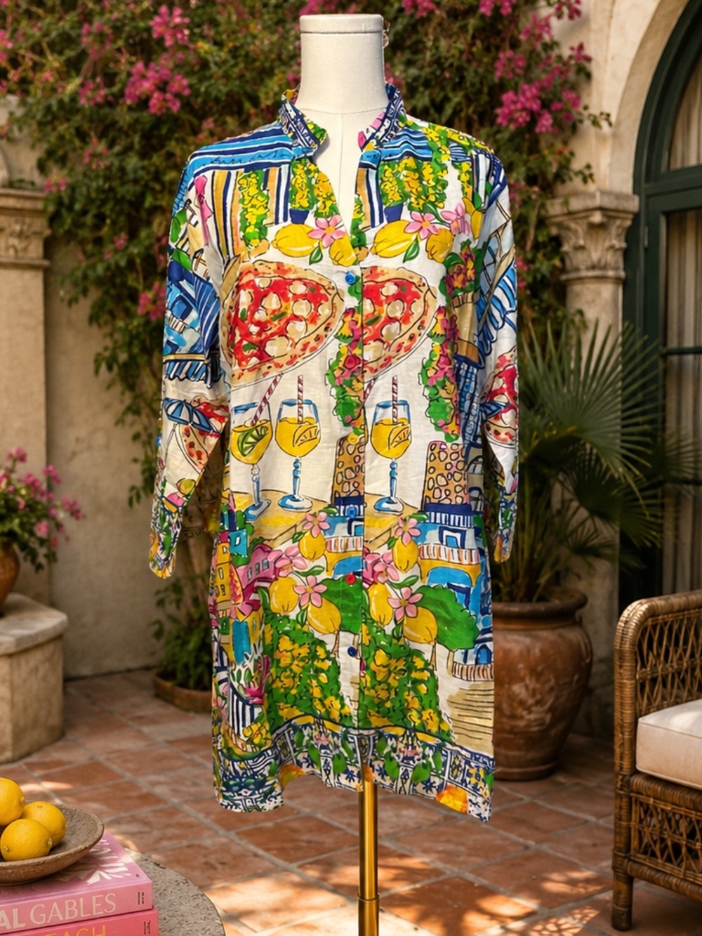 Antica Sartoria Print Shirt Dress